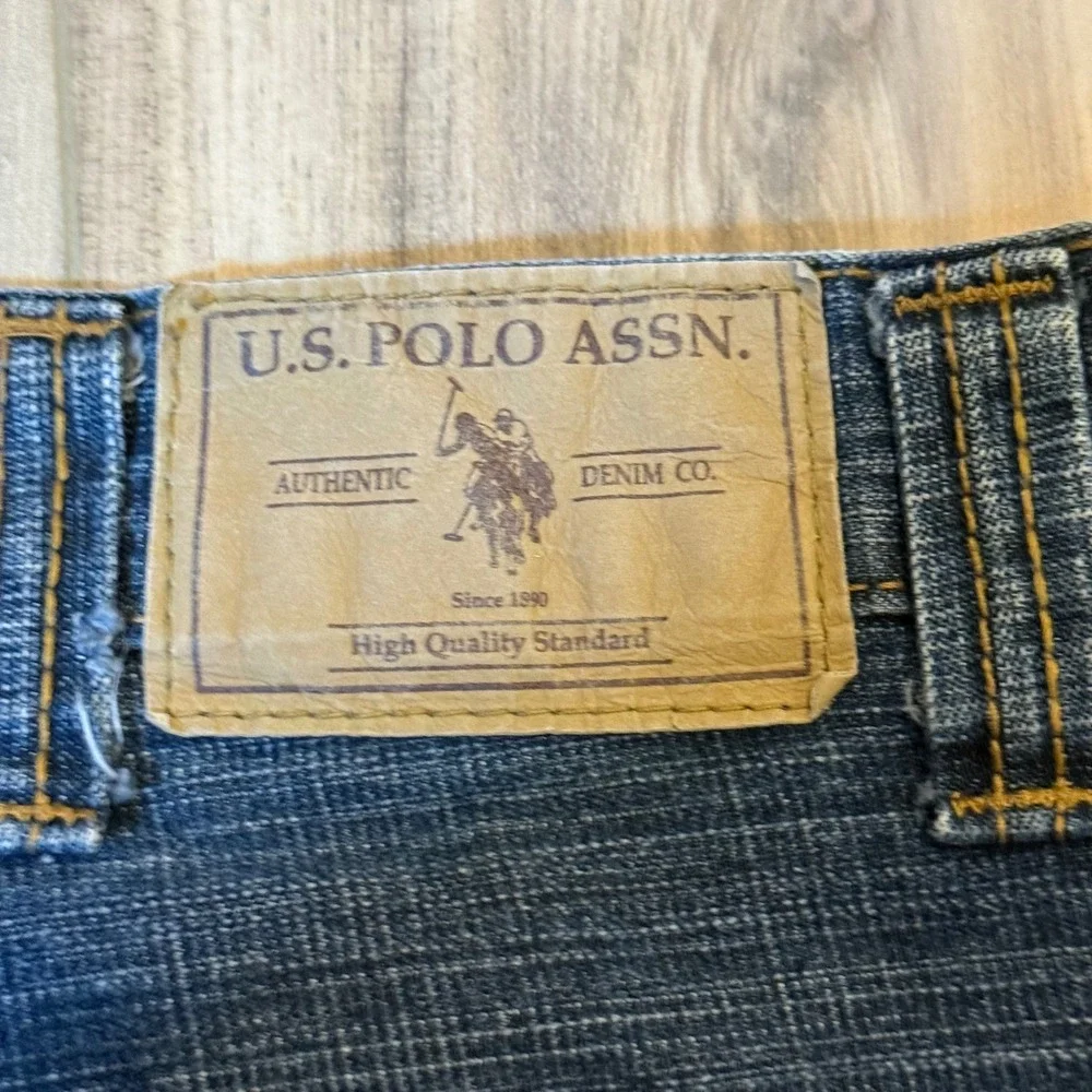 US Polo Assn Mens Jeans W38 L30 Dark Wash Denim‎ cargo vintage Y2K